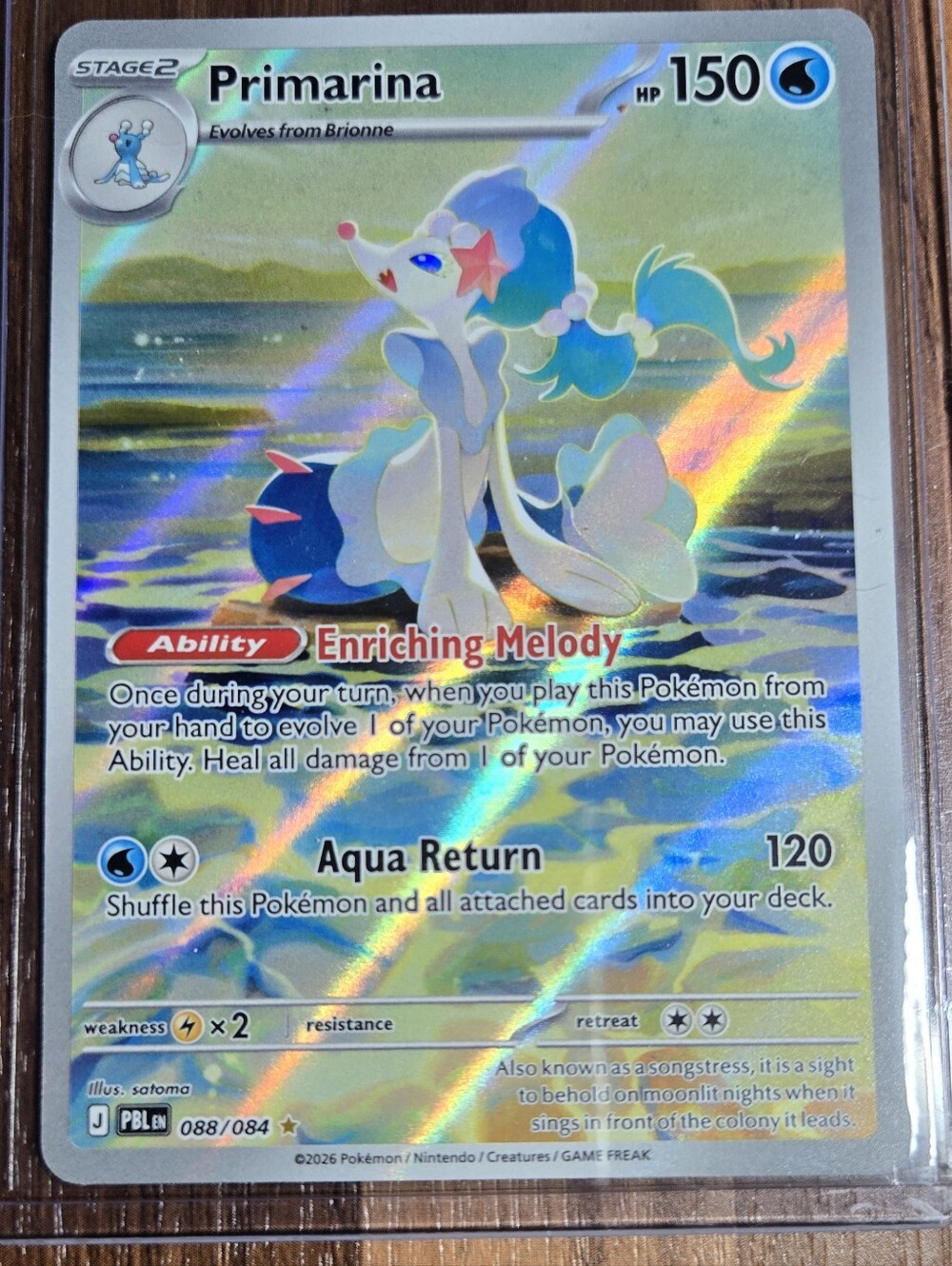 Pokémon Card Pitch Black Illustration Rare - Primarina